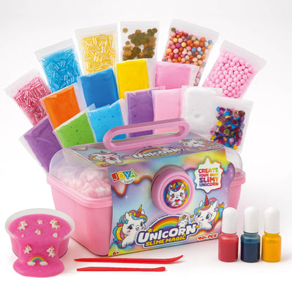 Joya Creative Unicorn Slijm Pakket 75 Delig – Complete Slime Maak Set voor Kinderen met Unicorn Accessoires