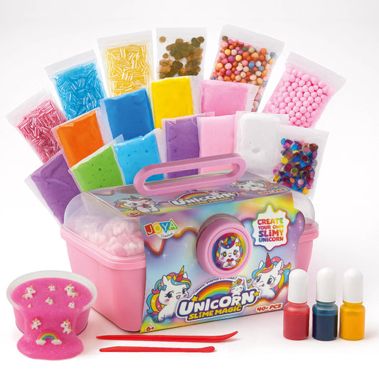 Joya Creative Unicorn Slime Kit 75 Pieces - Complete Slime Making Set for Kids with Unicorn Accessories