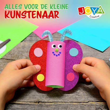 Joya Creative Knutselkoffer 1000 Delig – Complete Knutselset voor Kinderen met Knutselspullen in Opbergkoffer