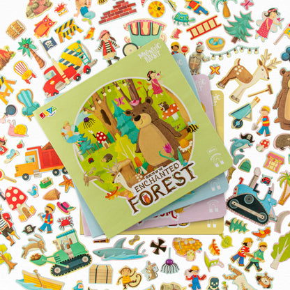 Joya Creative Magnetic Book Set 4-in-1 – Magnetic Game with 150 Magnets, Stories and Animals for Children
