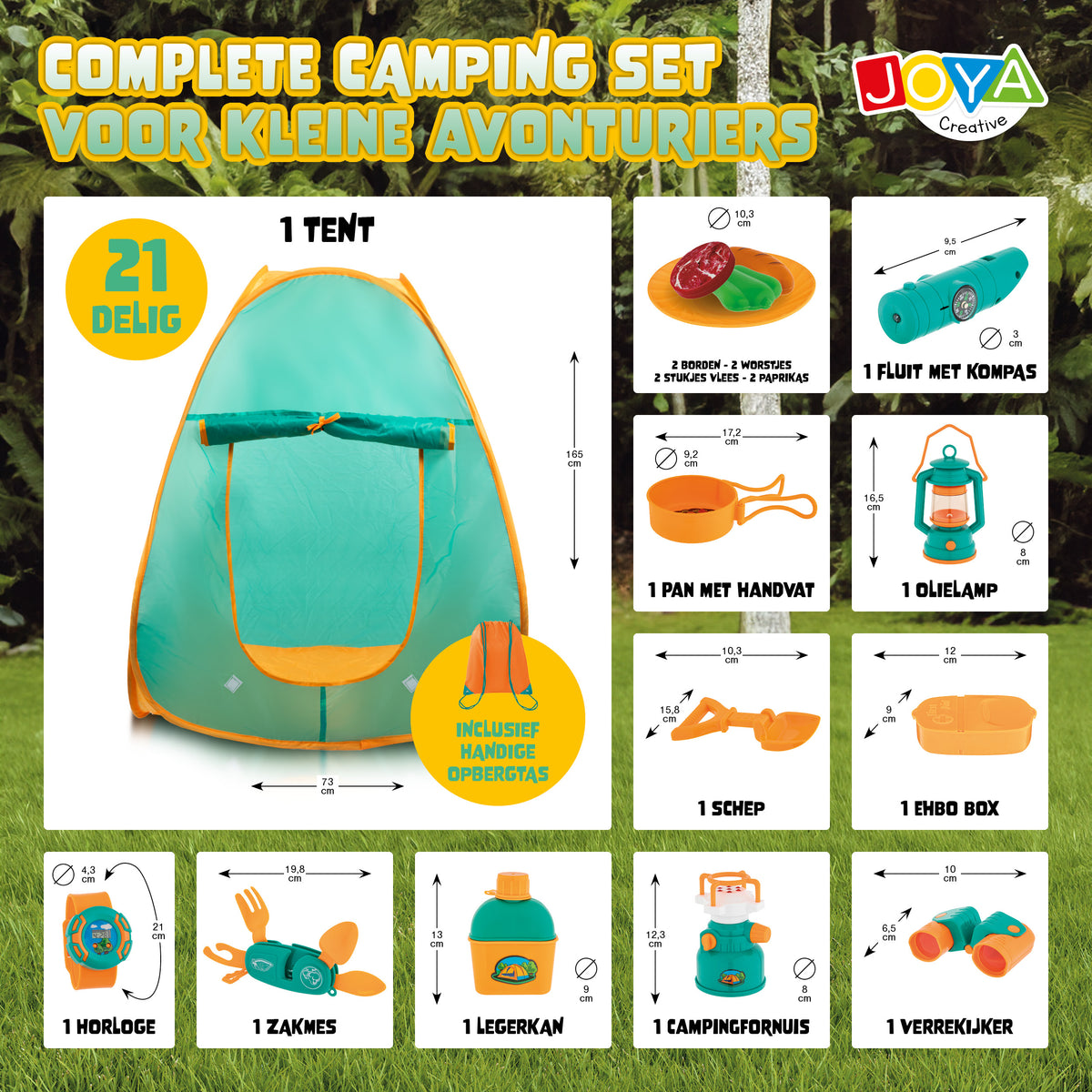 Joya Creative Camping Playset with Pop-up Tent – Camping Set for Children with Outdoor Accessories