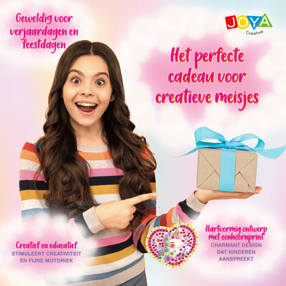 Joya Creative Unicorn Jewellery Box Decorating – DIY Craft Kit for Girls with Glitter Stickers and Bracelet