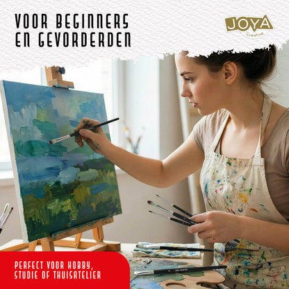 Joya Creative Set de pinceles de 25 piezas – Brochas profesionales y pinceles finos para pintura acrílica, acuarela y óleo