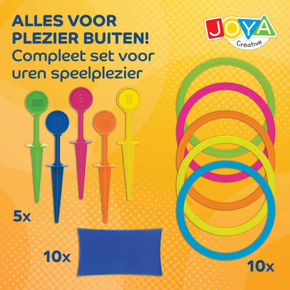 Joya Creative 2-in-1 Buitenspeelgoed – Ringwerpen & Hinkelspel voor Kinderen vanaf 3 Jaar