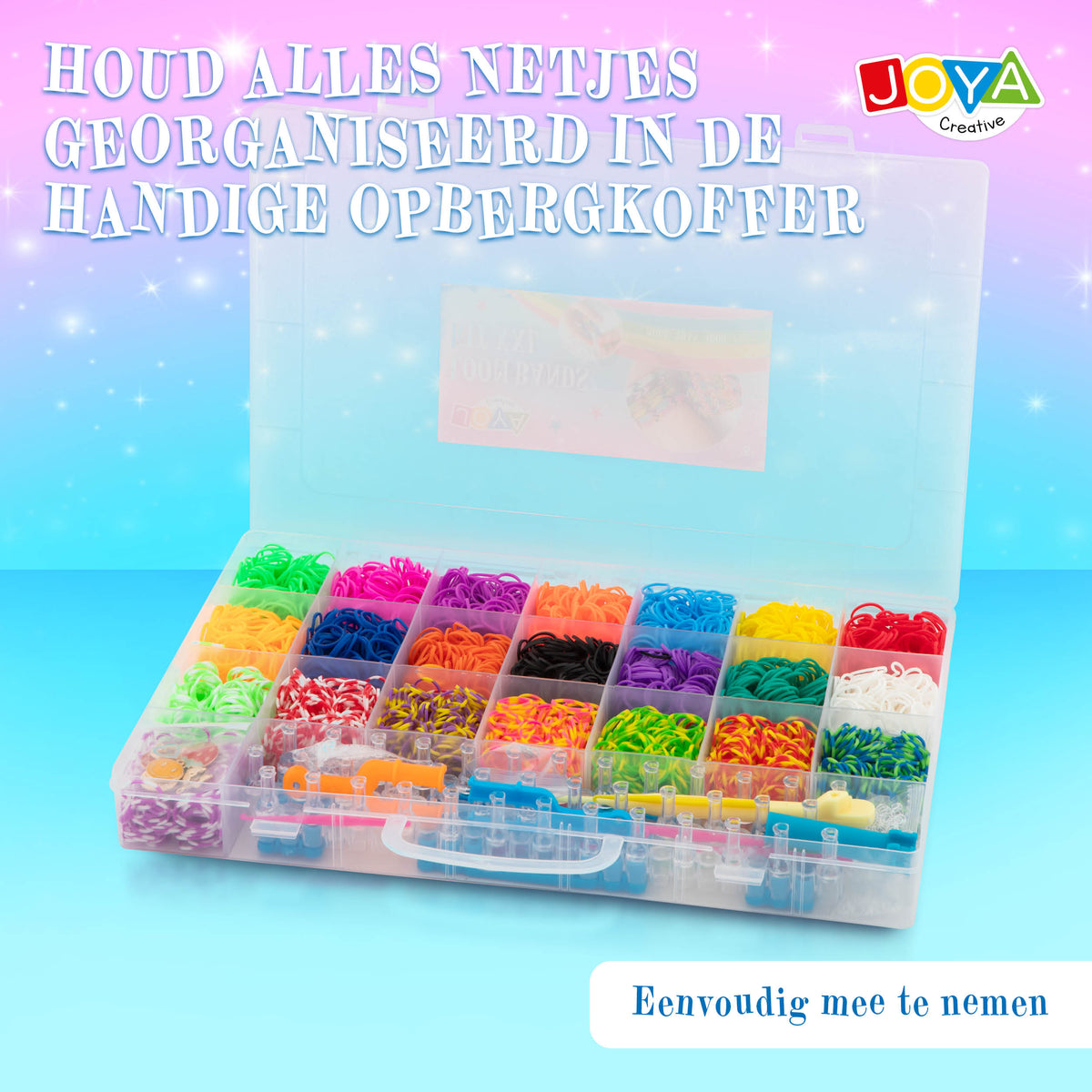 Joya Creative Set de gomas para pulseras de 6000 piezas – Kit de iniciación para hacer pulseras con telar, abalorios y accesorios