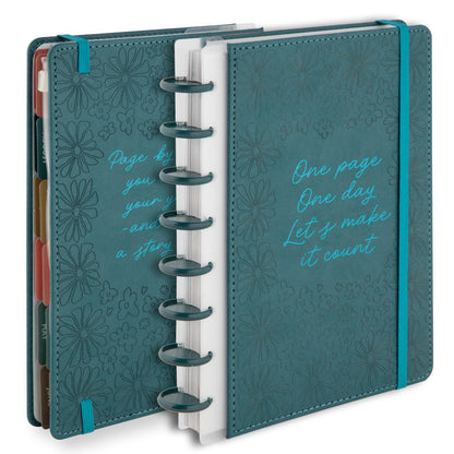 Joya Creative Luxe Planner A5 Ongedateerd – Hardcover Agenda, Ringband Journal, Organizer met Stickers en Liniaal