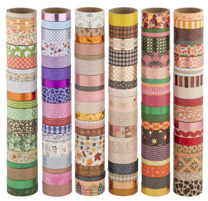 Joya Creative Set de cinta washi de 108 piezas – Accesorios para bullet journal, scrapbooking y journaling