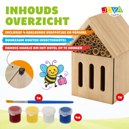 Joya Creative Insect Hotel Painting Kit - Build and Paint Your Own Insect Hotel for the Garden