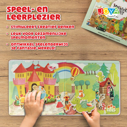 Joya Creative Magnetic Book Set 4-in-1 – Magnetic Game with 150 Magnets, Stories and Animals for Children