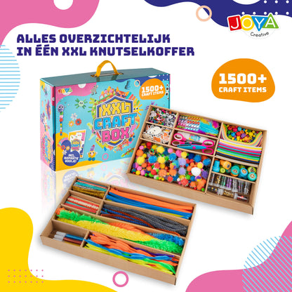Joya Creative Maletín XXL de manualidades para niños – Set completo de manualidades con más de 1500 materiales en un maletín