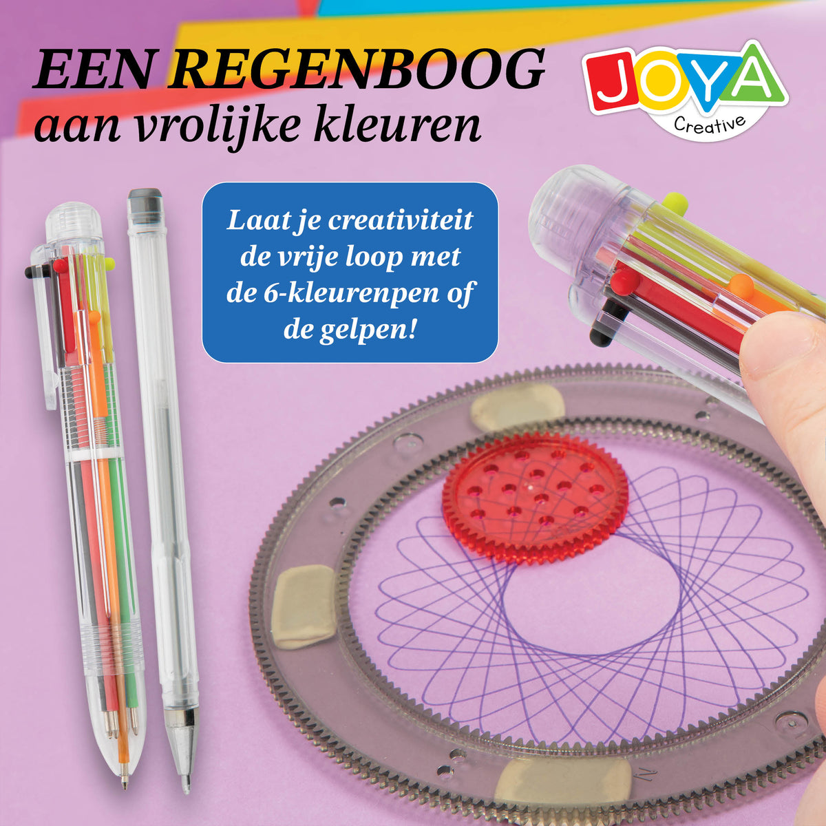 Joya Creative Set de arte en espiral de 24 piezas – Kit de dibujo de espirógrafo con lujoso maletín de madera