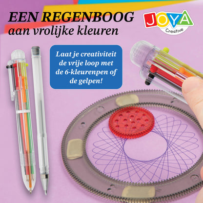 Joya Creative Set de arte en espiral de 24 piezas – Kit de dibujo de espirógrafo con lujoso maletín de madera