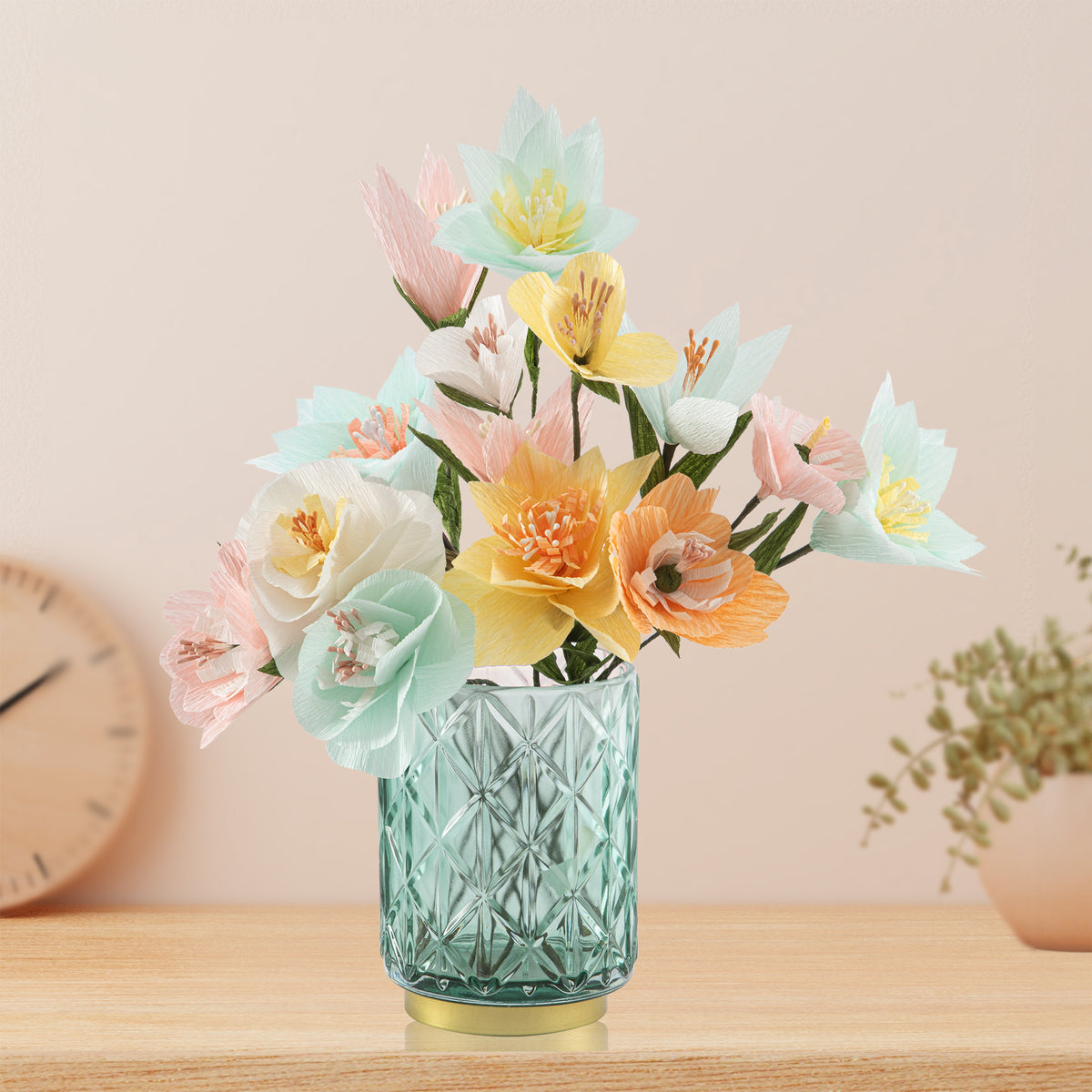 Joya Creative Set para hacer flores de papel crepé – Kit de manualidades DIY para hacer flores de papel con instrucciones