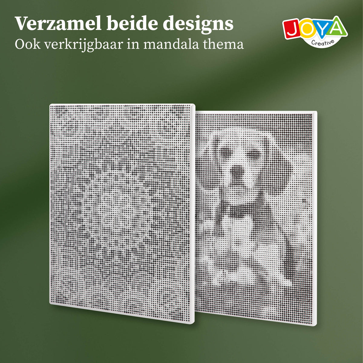 Joya Creative Dot Painting Perro 40x30 cm – Cuadro de pintura con puntos para adultos, incluye 3 fineliners y guía de inspiración