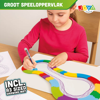 Joya Creative Lujoso set de espirógrafo Designer Art de 60 piezas – Kit de dibujo de mandalas con scratch art y juguete Montessori
