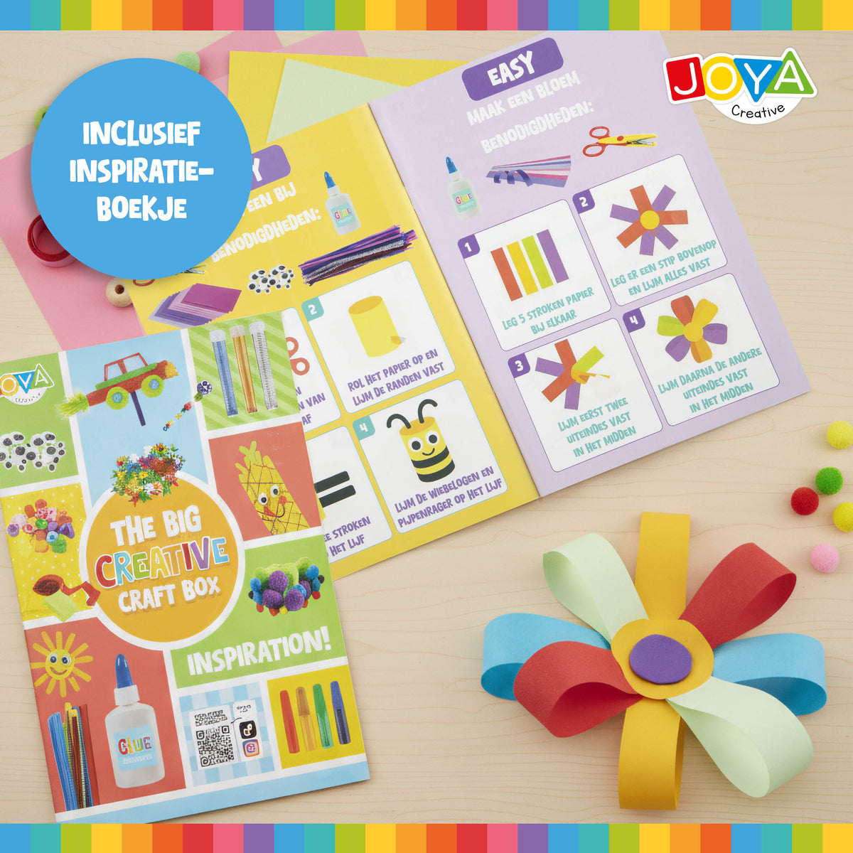 Joya Creative Maletín de manualidades de 1000 piezas - Kit de manualidades para niños