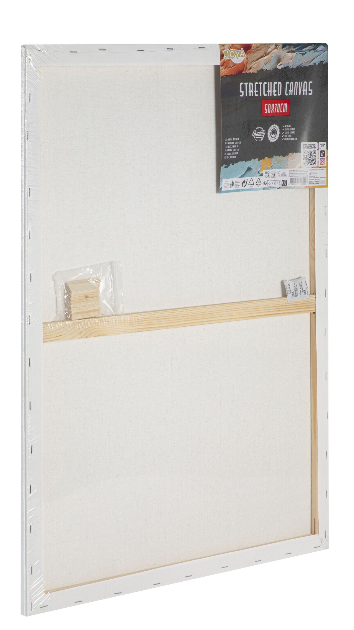 Lienzos para pintar de 50x70 cm - 12 unidades - Lienzos y paneles de lienzo - 100% algodón - Para pintura acrílica, pintura al óleo y técnicas de pintura - Joya Creative