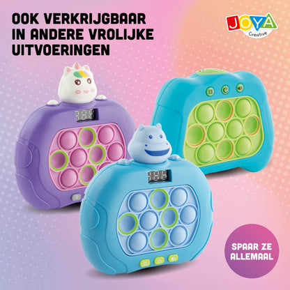 Joya Creative Pop It Game Controller Unicorn – 999 Levels Fidget Game met Licht, Geluid en Digitaal Display