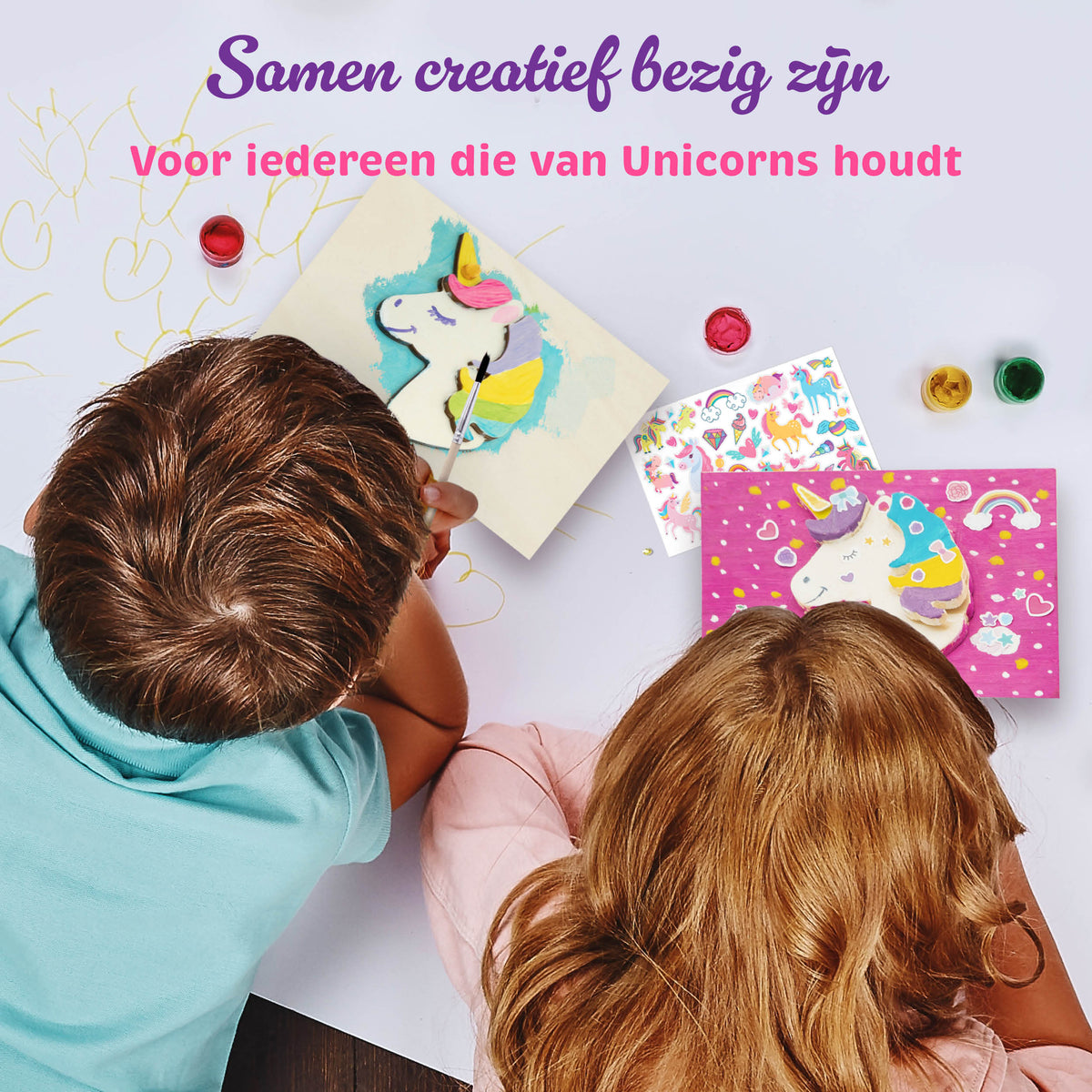 Joya Creative Kit de manualidades de unicornio 4 en 1 – Pintura, pegatinas, pixel art y decoración de joyero