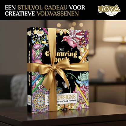 Joya Creative Libro de colorear de lujo para adultos - 288 láminas para colorear con estampado metalizado, mandalas, animales e ilustraciones botánicas