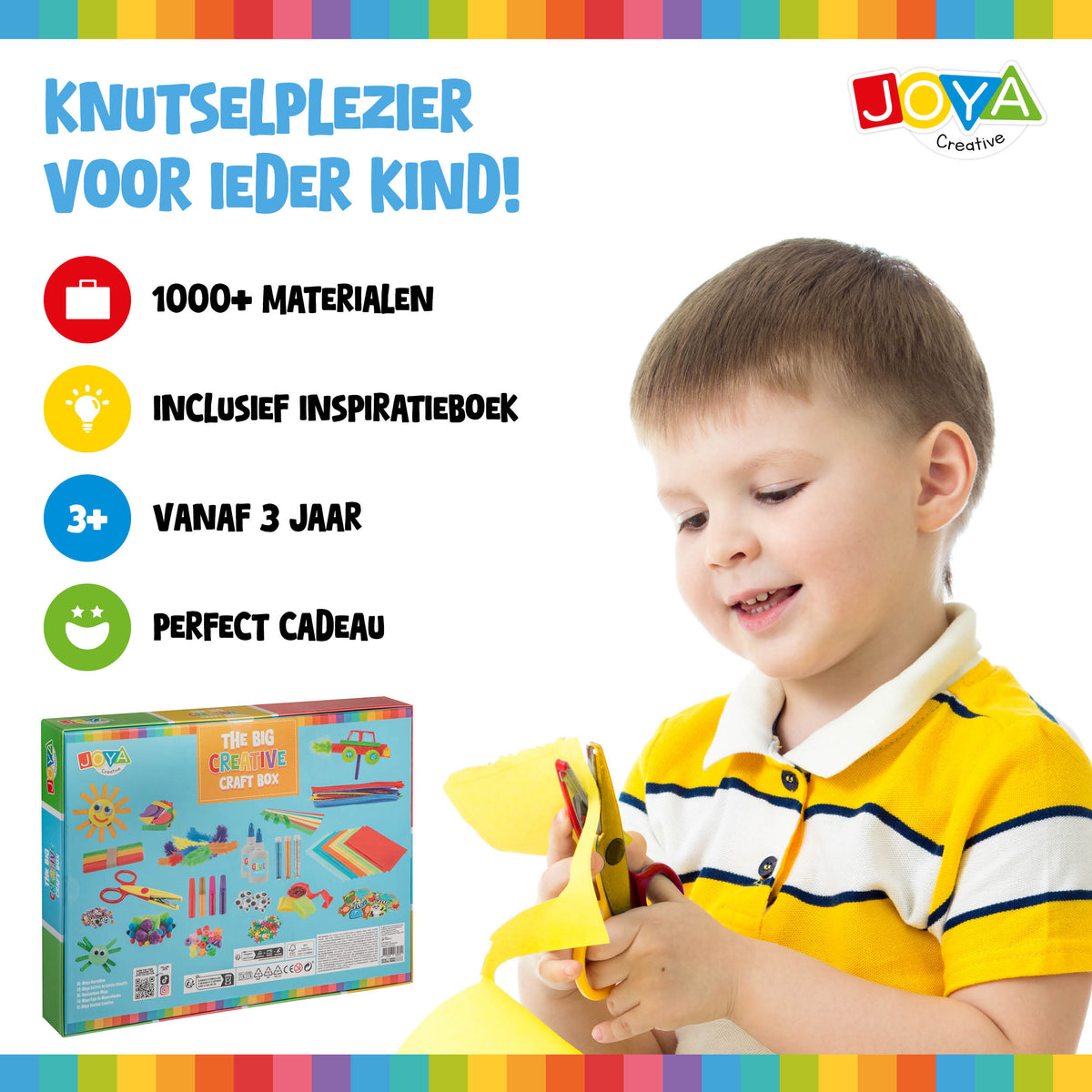 Joya Creative Maletín de manualidades de 1000 piezas - Kit de manualidades para niños