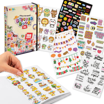 Joya Creative Libro de pegatinas XL – 7.500 pegatinas para decorar diarios, scrapbooking, bullet journals y agendas