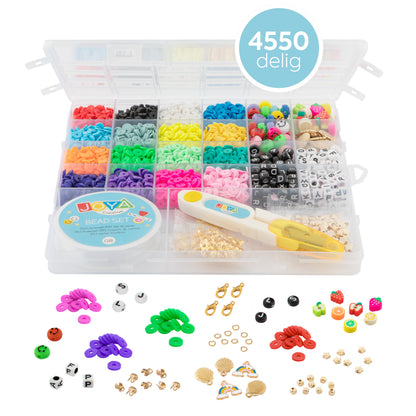 Joya Creative Sieraden Maken Set 4550+ Delig – Armbandjes Maken voor Meisjes met Katsuki Kralen, Letterkralen, Smileys, Bedels, Fruitkralen & Unicorn Charms