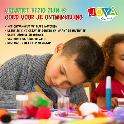 Joya Creative Knutselkoffer 1000 Delig – Complete Knutselset voor Kinderen met Knutselspullen in Opbergkoffer