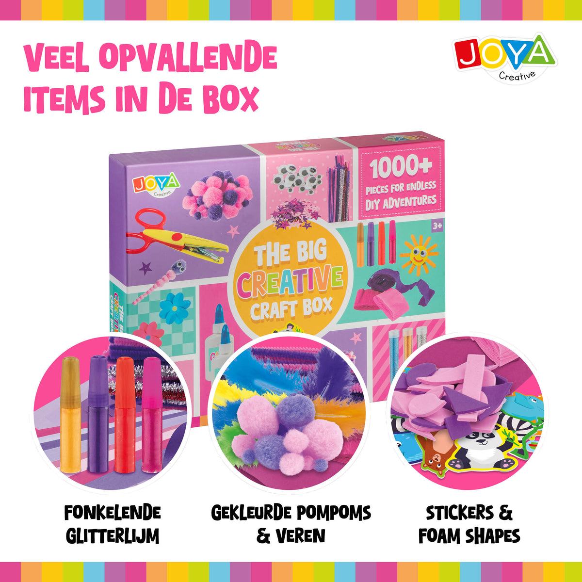 Joya Creative Kit de manualidades para niñas de 1.000 piezas - Set de manualidades con cuadernillo de inspiración