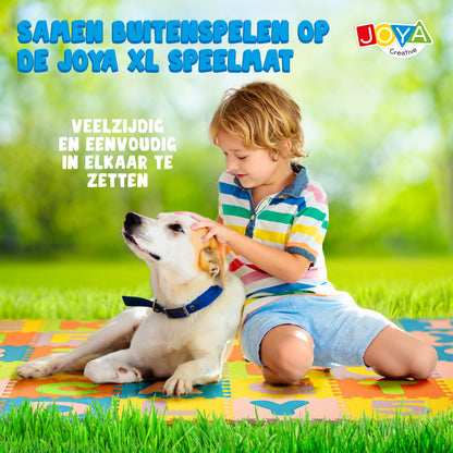 Joya Creative Speelmat XL 180x180 cm – 86 Delige Puzzelmat van EVA Foam voor Baby's en Kinderen