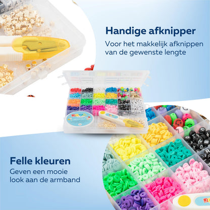 Joya Creative Sieraden Maken Set 4550+ Delig – Armbandjes Maken voor Meisjes met Katsuki Kralen, Letterkralen, Smileys, Bedels, Fruitkralen & Unicorn Charms