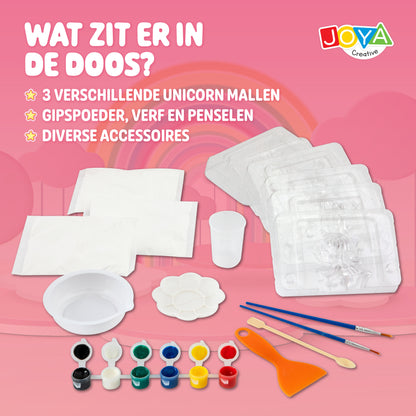 Joya Creative Unicorn Pour and Paint Set – Make 6 Unicorns with Paint and Brushes
