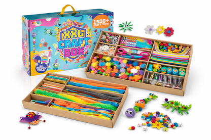 Joya Creative Maletín XXL de manualidades para niños – Set completo de manualidades con más de 1500 materiales en un maletín