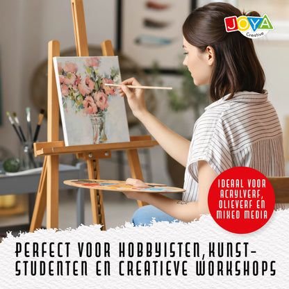 Joya Creative Lienzos para pintar 30x40 cm – Set de 12 lienzos de 100% algodón para pintura acrílica, pintura al óleo y técnicas de pintura
