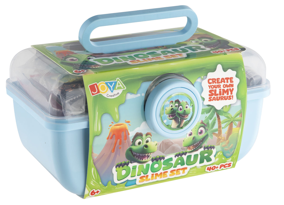 Joya Creative Dino Slijm Pakket 40 Delig – Complete Slime Maak Set voor Kinderen met Dinosaurussen en Accessoires