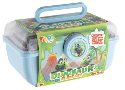 Joya Creative Dino Slijm Pakket 40 Delig – Complete Slime Maak Set voor Kinderen met Dinosaurussen en Accessoires