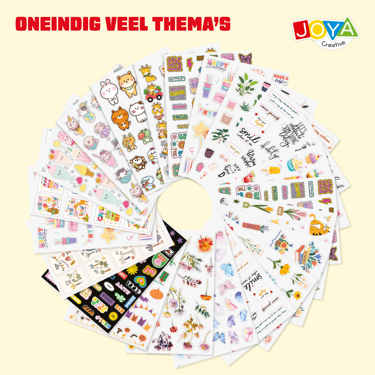 Joya Creative Libro de pegatinas XL – 7.500 pegatinas para decorar diarios, scrapbooking, bullet journals y agendas