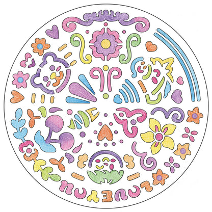 Joya Creative Diseñador de mandalas 2 en 1 – Kit para dibujar mandalas con plantillas, lápices de colores y rotuladores finos