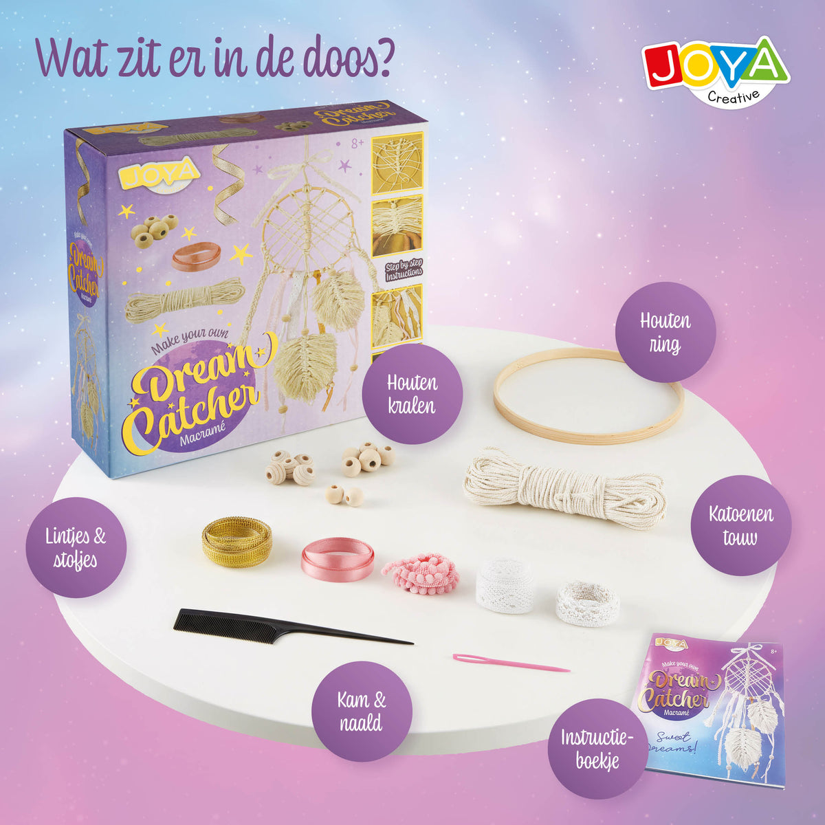 Joya Creative Macramé Dream Catcher Craft Kit – DIY Dream Catcher Making with Step-by-Step Instructions