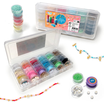 Joya Creative Luxe Bead Set 6500 Pieces – Jewelry Making with 30 Types of Beads, Charms & Accessories