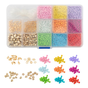 Joya Creative Glass Beads Set Deluxe 6000+ Pieces – Seed Beads for Jewelry Making, Bracelets, Necklaces & DIY Creations