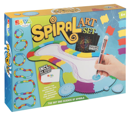 Joya Creative Lujoso set de espirógrafo Designer Art de 60 piezas – Kit de dibujo de mandalas con scratch art y juguete Montessori