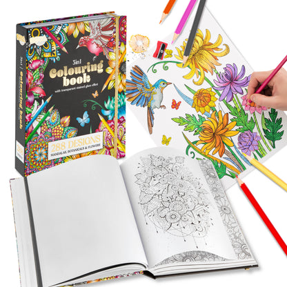 Joya Creative Libro de colorear de lujo para adultos - 288 láminas para colorear con estampado metalizado, mandalas, animales e ilustraciones botánicas