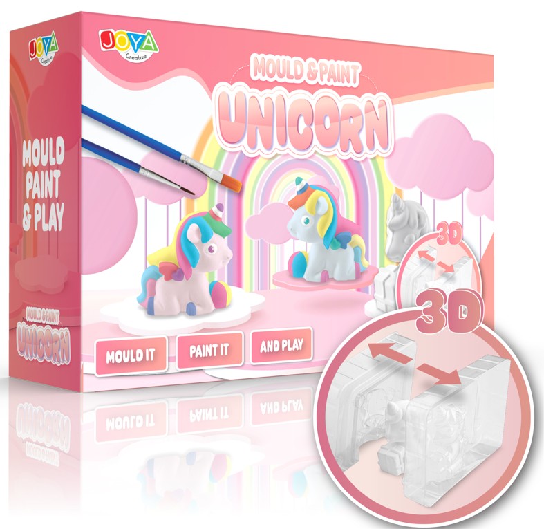 Joya Creative Unicorn Pour and Paint Set – Make 6 Unicorns with Paint and Brushes