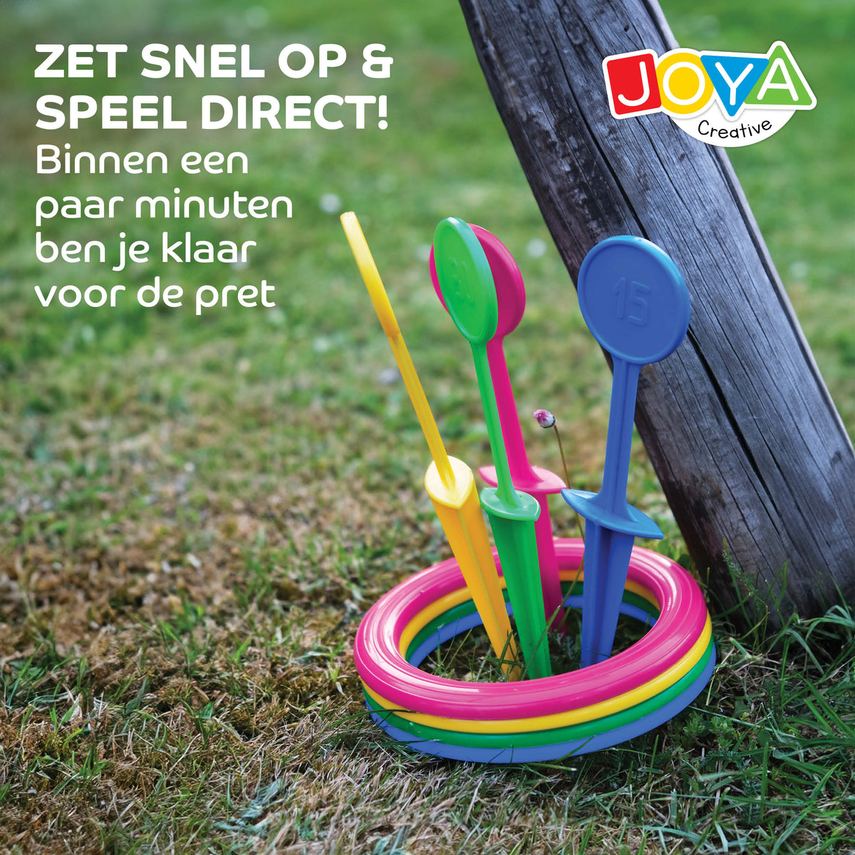 Joya Creative 2-in-1 Buitenspeelgoed – Ringwerpen & Hinkelspel voor Kinderen vanaf 3 Jaar