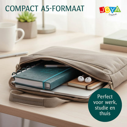 Joya Creative Luxe Planner A5 Ongedateerd – Hardcover Agenda, Ringband Journal, Organizer met Stickers en Liniaal