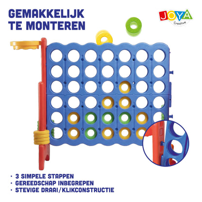 Joya Creative Juguete de exterior 3 en 1 – XXL 4 en raya, juego de baloncesto y juego de lanzamiento de aros para interior y exterior
