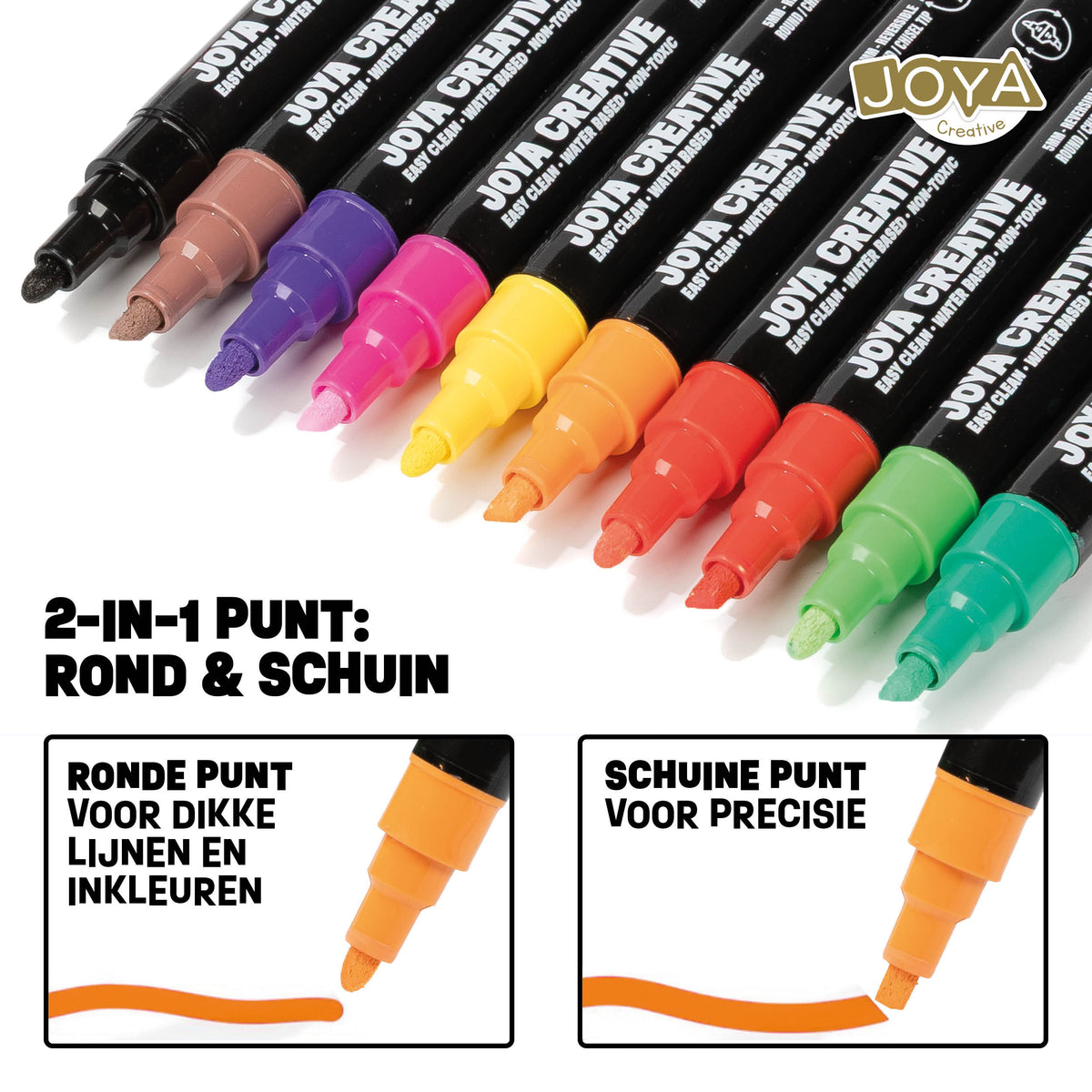 Joya Creative Raamstiften Set 20 Delig – Afwasbare Krijtstiften voor Ramen, Krijtborden en Glas