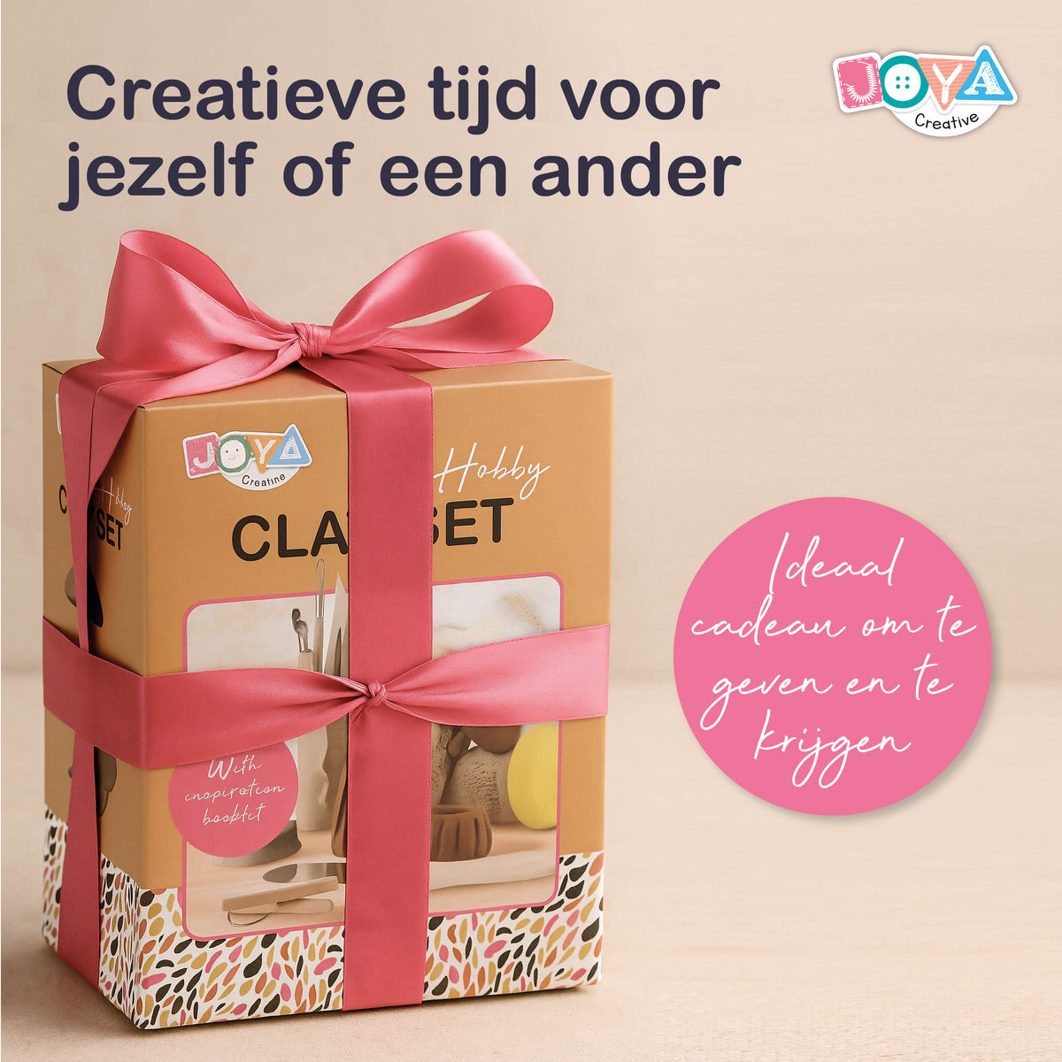 Joya Creative Set de arcilla para modelar para adultos de 13 piezas - Kit DIY de decoración del hogar con arcilla de secado al aire en tonos naturales