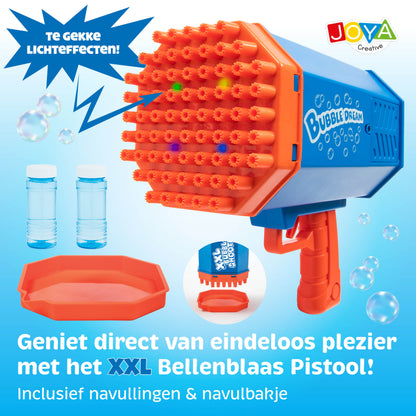 Joya Creative XXL Bellenblaas Pistool met LED Verlichting – Automatische Bubble Gun Inclusief 2 Navullingen